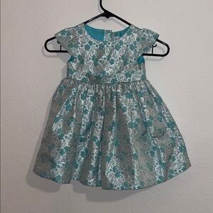 Gymboree Elegant Teal and Silver Dress